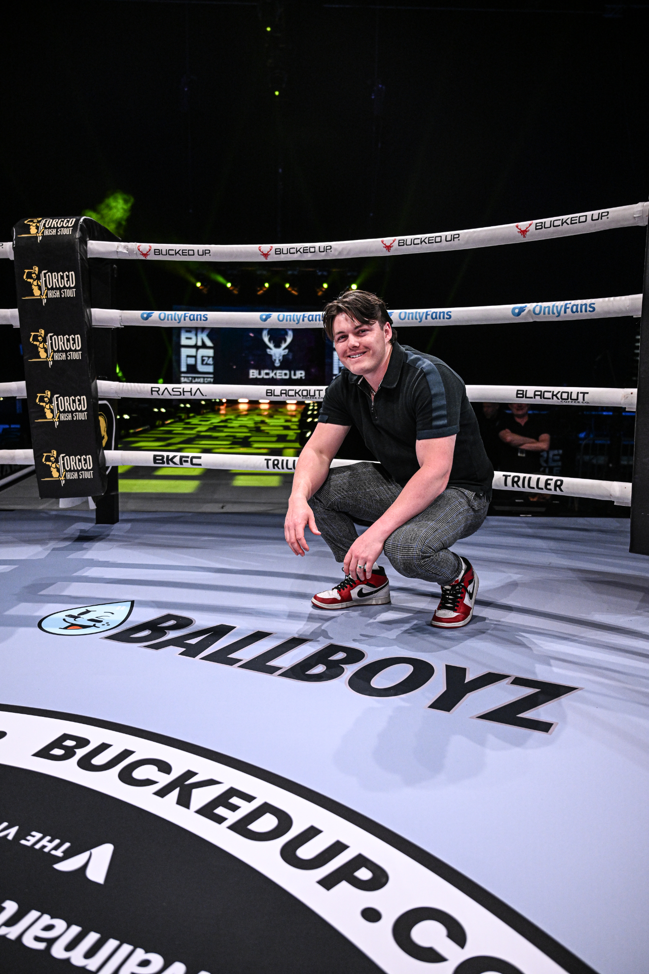 Carson next to the Ballboyz brand